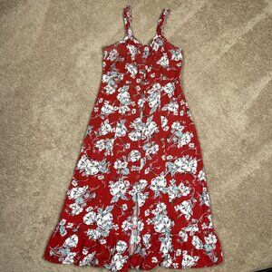 Cotton & Rye Outfitters Dress Womens L Red Button Front Country Prairie Western